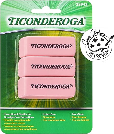 The Ticonderoga Carnation Erasers – The Perfect Tool for Precision and Creativity!
